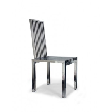 Control Brand The Polished Stainless Steel Dining Chair