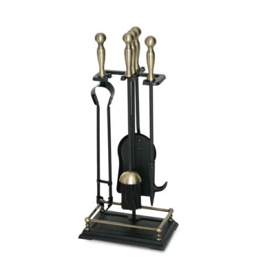 Fireside America Napa Forge Sonoma Stove Tool Set - Black with Antique Brass Handles Hover