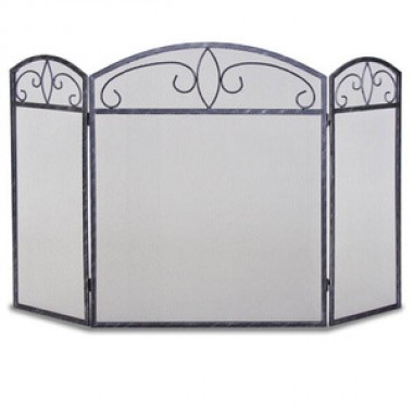 Fireside America Napa Forge 3 Panel Forged Crest Screen - Brushed Graphite