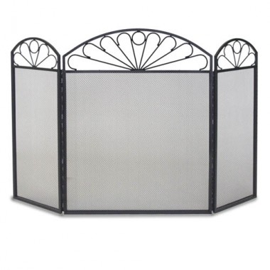 Fireside America Napa Forge 3 Panel Colonial Screen - Black Hover