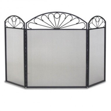 Fireside America Napa Forge 3 Panel Colonial Screen - Black