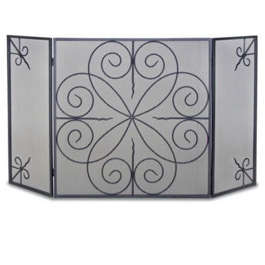 Fireside America Napa Forge 3 Panel Elements Screen - Black Hover