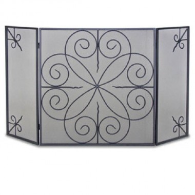 Fireside America Napa Forge 3 Panel Elements Screen - Black