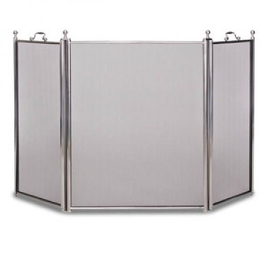 Fireside America Napa Forge 3 Panel Tiburon Screen - Satin Nickel