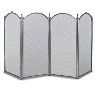 Fireside America Napa Forge Belvedere 4 Panel Screen - Pewter Hover