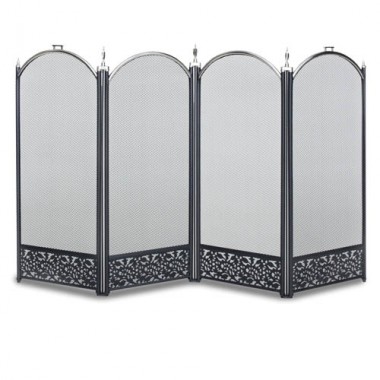Fireside America Napa Forge Sausalito 4 Panel Screen - Satin Nickel Hover
