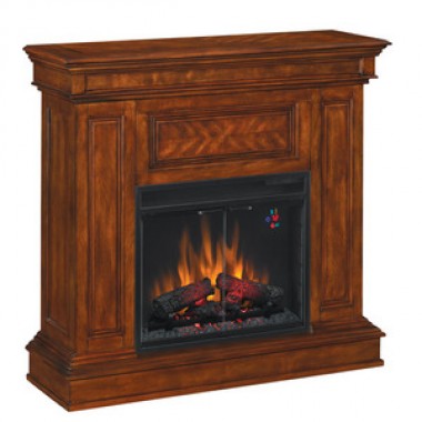 Fireside America Classic Flame 23 Inches Phoenix Dual Corner/Wall Electric Fireplace - Burnished Walnut