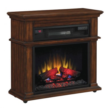 Fireside America Classic Flame 23-Inch Infrared Rolling Mantel - With Remote Hover