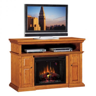 Fireside America Classic Flame 28 Inches Pasadena Electric Fireplace - Premium Oak