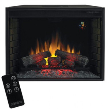 Fireside America Classic Flame 33 Inches Electric Fireplace with Fixed Glass and Remote Control