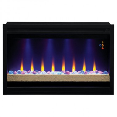 Fireside America Classic Flame 36 Inches Grand Canyon Indoor Fireplace in Stacked Stone/Oak