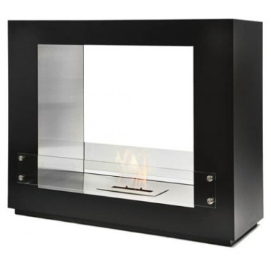 Fireside America Sek Free Standing See Thru Fireplace With Glass Hover