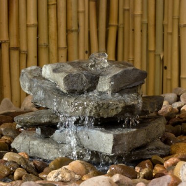 Fireside America Hargrove Outdoor Tower Falls Fountain Kit - Slate