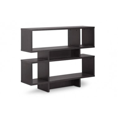 Baxton Studio Cassidy 4-Level Dark Brown Modern Bookshelf Hover