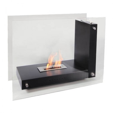 Fireside America Allure Glass Free Standing See Thru Fireplace Hover