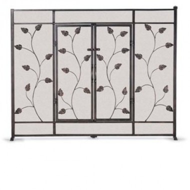 Fireside America Napa Forge Flat Leaf & Vine Screen with Doors