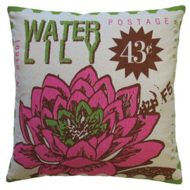 Koko Company Postage Waterlily Pillow