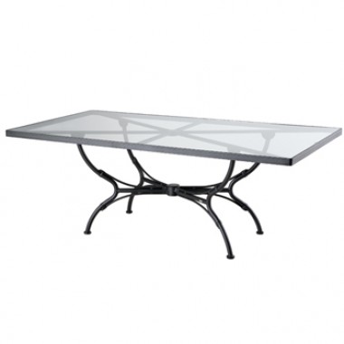Sifas In-Outdoor Kross Rectangular / Square Dining Table Incl. Glass Top Hover