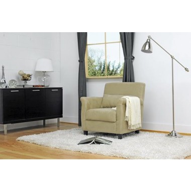 Baxton Studio Marquis Tan Microfiber Club Chair Hover