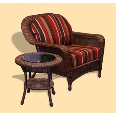 Tortuga Outdoor Sea Pines Club Chair and End Table