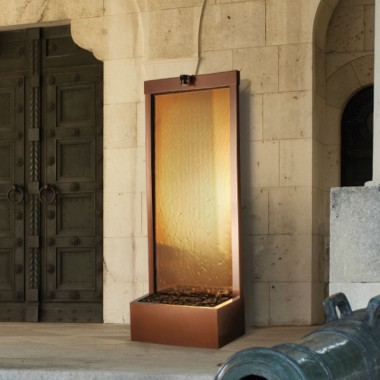 Bluworld Gardenfall Bronze Mirror and Dark Copper Floor Fountain Small Hover