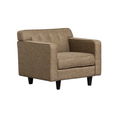 Diamond Sofa Mid-Century Chair in Pepper Tweed Fabric