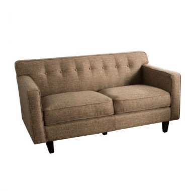 Diamond Sofa Mid-Century Loveseat in Pepper Tweed Fabric