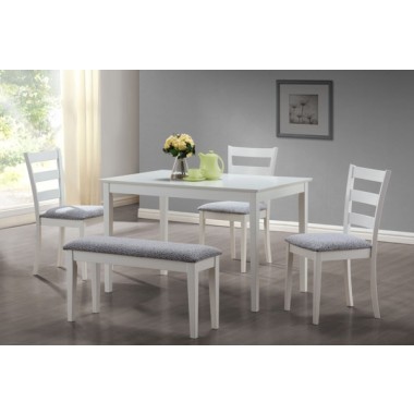 Monarch Specialties 5pcs Dining Set w/ Bench & 3 Side Chairs Hover