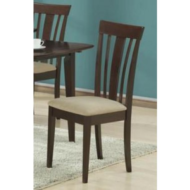 Monarch Specialties Cappuccino 38"H Side Chair With Micro-Fibre - Set of 2