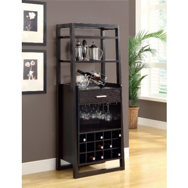 Monarch Specialties Cappuccino 60"H Ladder Style Bar Unit Hover