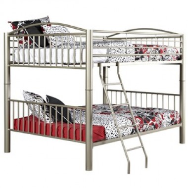 Powell Heavy Metal "Pewter" Full Over Full Bunk Bed