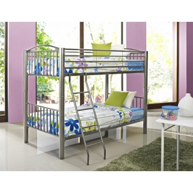 Powell Heavy Metal "Pewter" Twin Over Twin Bunk Bed Hover