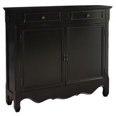 Powell Black 2-Door Console