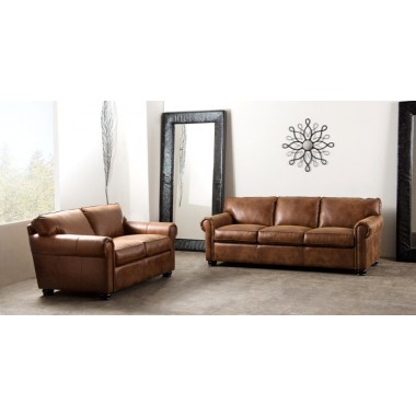 Diamond Sofa Rexford Sofa & Loveseat in Bomber Brown Hover
