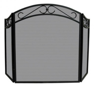 Fireside America 3 Panel Wrought Iron Arch Top Screen