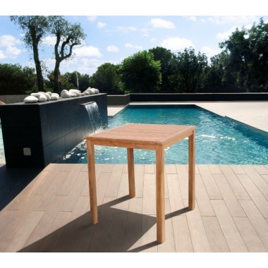 International Home Miami Amazonia Teak Eden Teak Bar Table Hover