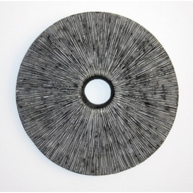 Screen Gems Sandstone Ribbed 20" Round Wall Decor - Set of 2