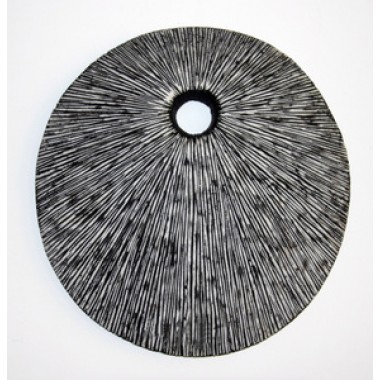 Screen Gems Sandstone Ribbed Round Wall Decor With Top Hole - Set of 2