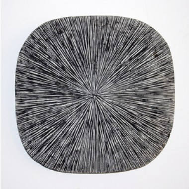 Screen Gems Sandstone Ribbed Square Wall Decor - Set of 2