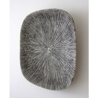 Screen Gems Sandstone Ribbed Concave Square Wall Decor - Set of 2