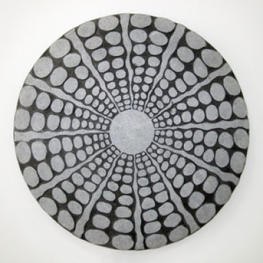 Screen Gems Sandstone Fine Polished Round Wall Decor With Stardust Pebble Finish - Set of 2