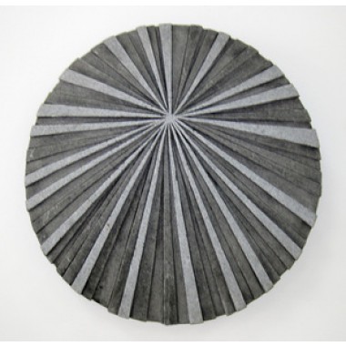 Screen Gems Sandstone Fine Polished Round Wall Decor w/ Stardust Ribbed Finish - Set of 2