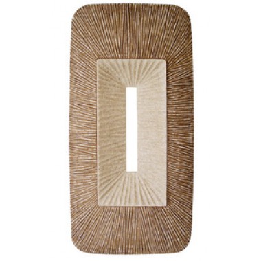Screen Gems Sandstone Rectangular Double layer Ribbed Wall Plaque - Set of 2