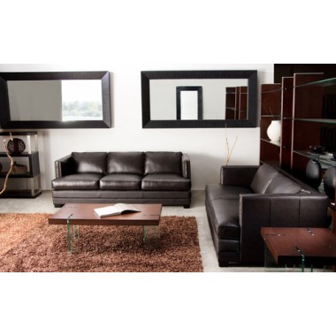 Diamond Sofa Sonoma Sofa Loveseat with Nail Head Accent Set of 2