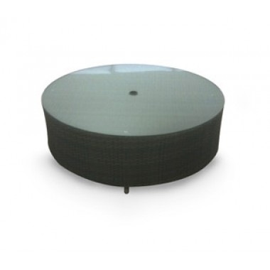 Source Outdoor Circa 48 Inch Round Coffee Table with Umbrella Hole