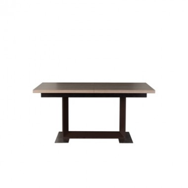 Diamond Sofa STUDIO Extension Dining Table in Ash Grey with Matte Brown Leaf Hover