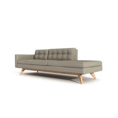 TrueModern Luna One Arm Sofa with Chaise