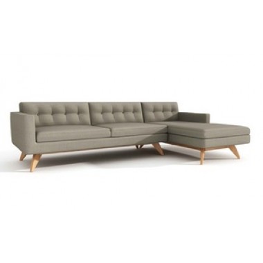 TrueModern Luna 113" Sofa with Chaise