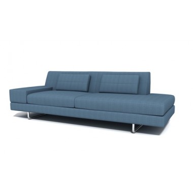 TrueModern Hamlin One Arm Sofa with Chaise Hover