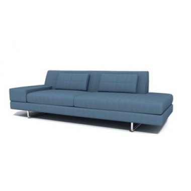TrueModern Hamlin One Arm Sofa with Chaise